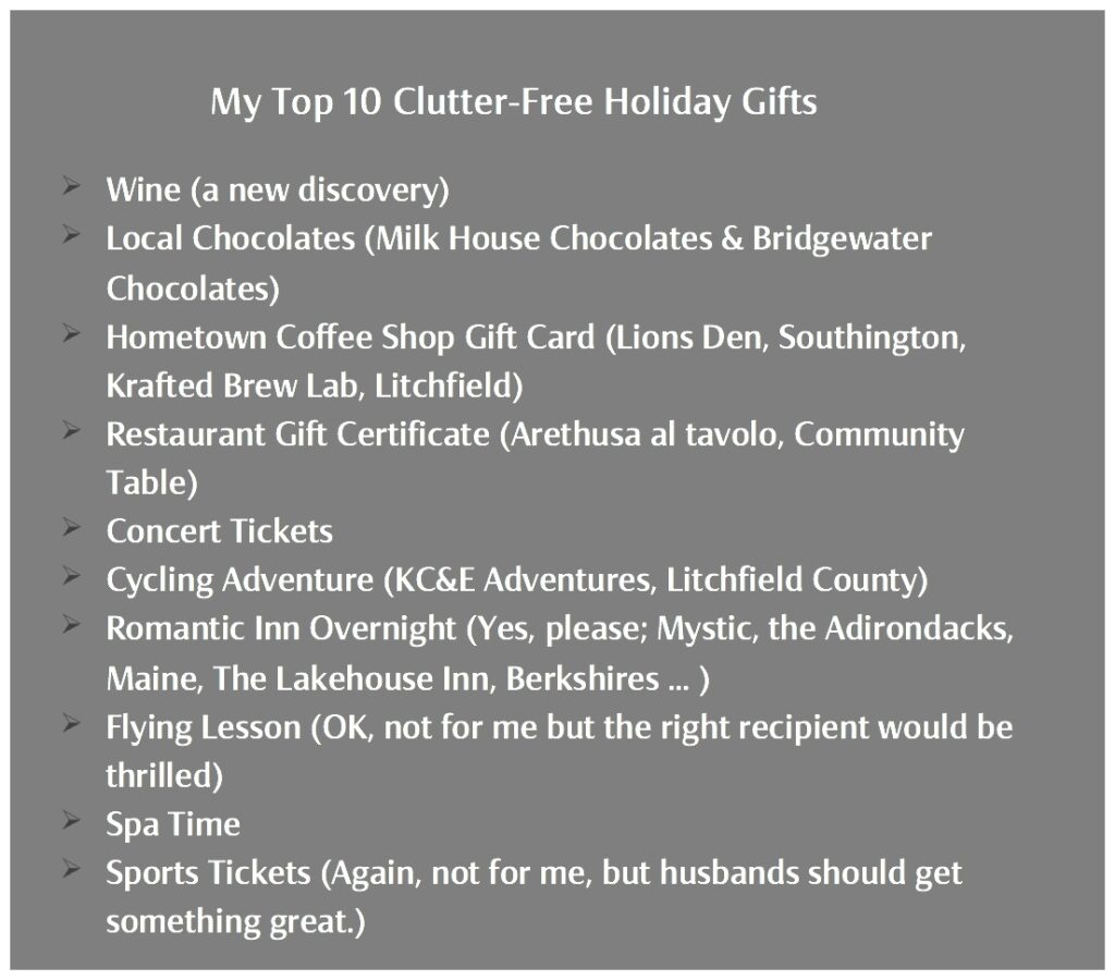 clutter-free holiday gifts 2021